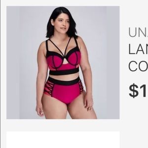 High waisted plus swimsuit